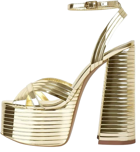 Gold Platform Heel