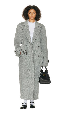 Bold Shoulder Long Coat