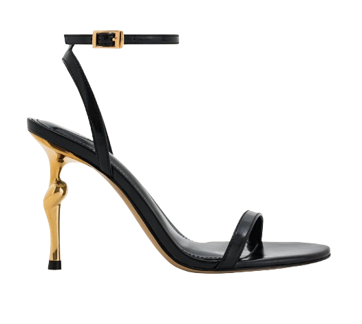 Alivia Gold Metal Heel Sandals