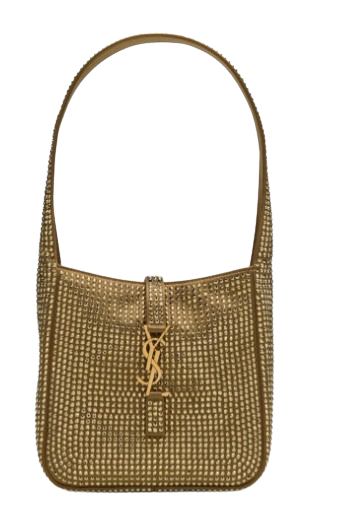 Hobo Bag in Rhinestone Satin