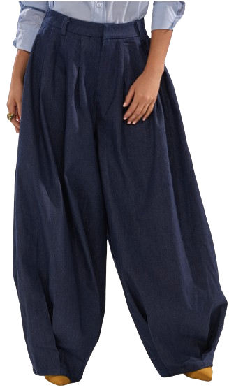 Wide Leg Denim Trouser